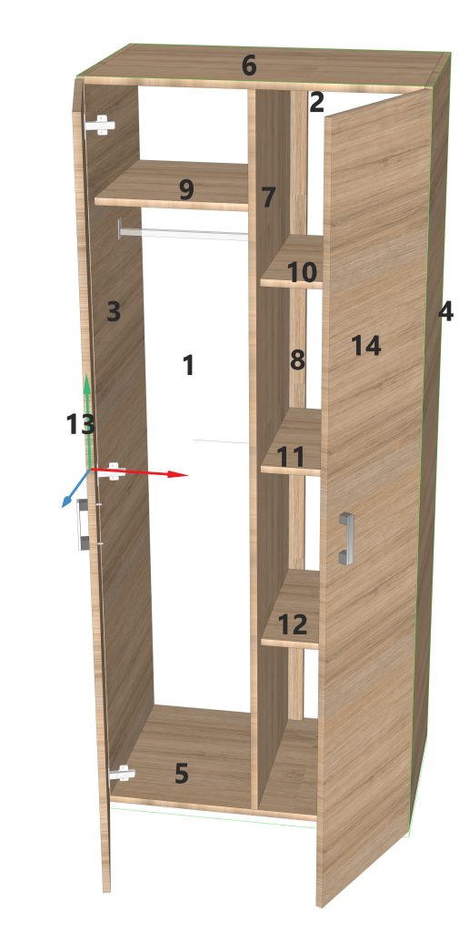 dulap 2usi sonoma 190x80x51