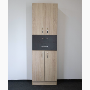 Dulap tip sifonier Stejar Alb cu usi si sertare