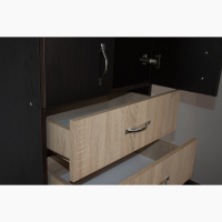 Dulap Stejar Alb cu Uși și 2 Sertare