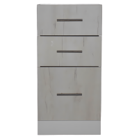 Dulap Inferior Bucătărie cu Sertare Stejar Alb