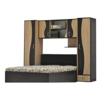 Dormitor Tineret S cu pat 140 cm cu tablie tapitata