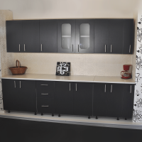 Set Bucatarie Lana 280 cm Pal Antracit cu blat termorezistent