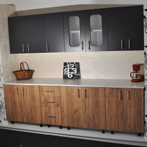 Set Bucatarie Lana 260 cm Stejar Auriu cu Antracit