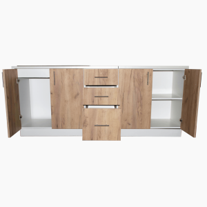 Corp baza stejar auriu cu blat 200 cm