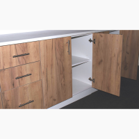 Corp baza stejar auriu cu blat 200 cm