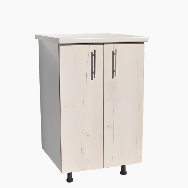 Corp inferior bucatarie stejar alb 50 cm cu blat