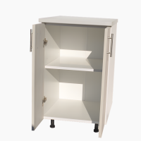 Corp inferior bucatarie stejar alb 50 cm cu blat