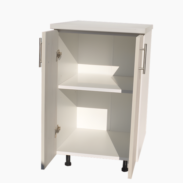 Corp inferior bucatarie stejar alb 50 cm cu blat