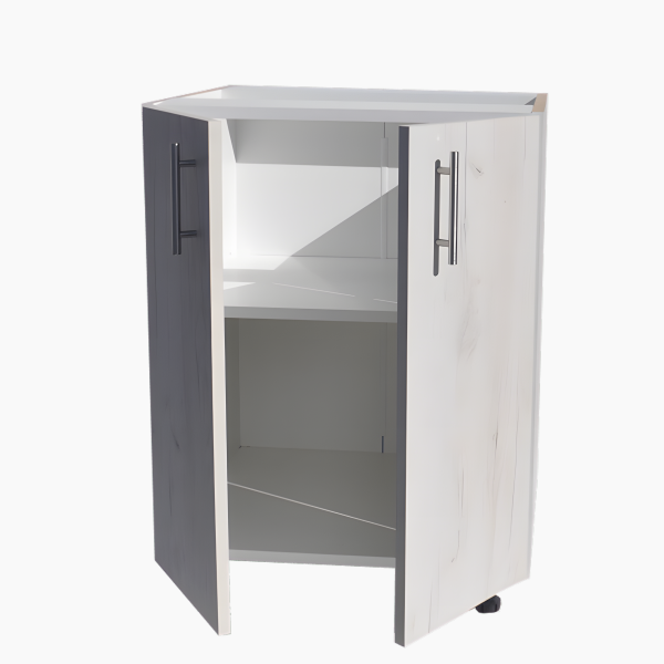 Corp inferior bucatarie stejar alb 50 cm cu blat