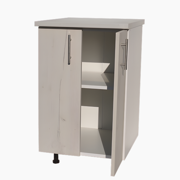 Corp inferior bucatarie stejar alb 50 cm cu blat