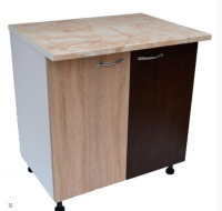 Corp Inferior bucatarie Sonoma cu Wenge cu Blat 80 cm