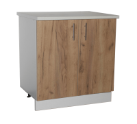 Dulap inferior stejar auriu cu blat 70 cm