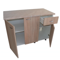 Dulap Mia 3 Usi Sonoma cu Blat 120 cm