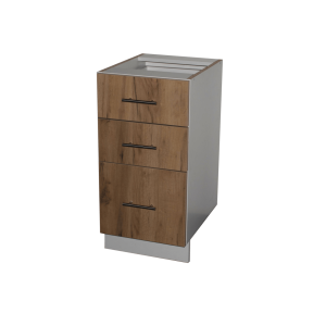 Corp baza antracit cu 3 sertare de 40 cm