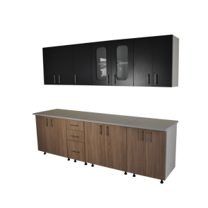 Bucatarie Lana Combi Sonoma Antracit 260 cm