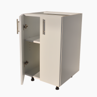 Corp Bucatarie Inferior cu 2 Usi Alb 90 cm