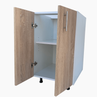 Corp Bază Bucătărie Alb 50 cm cu Blat