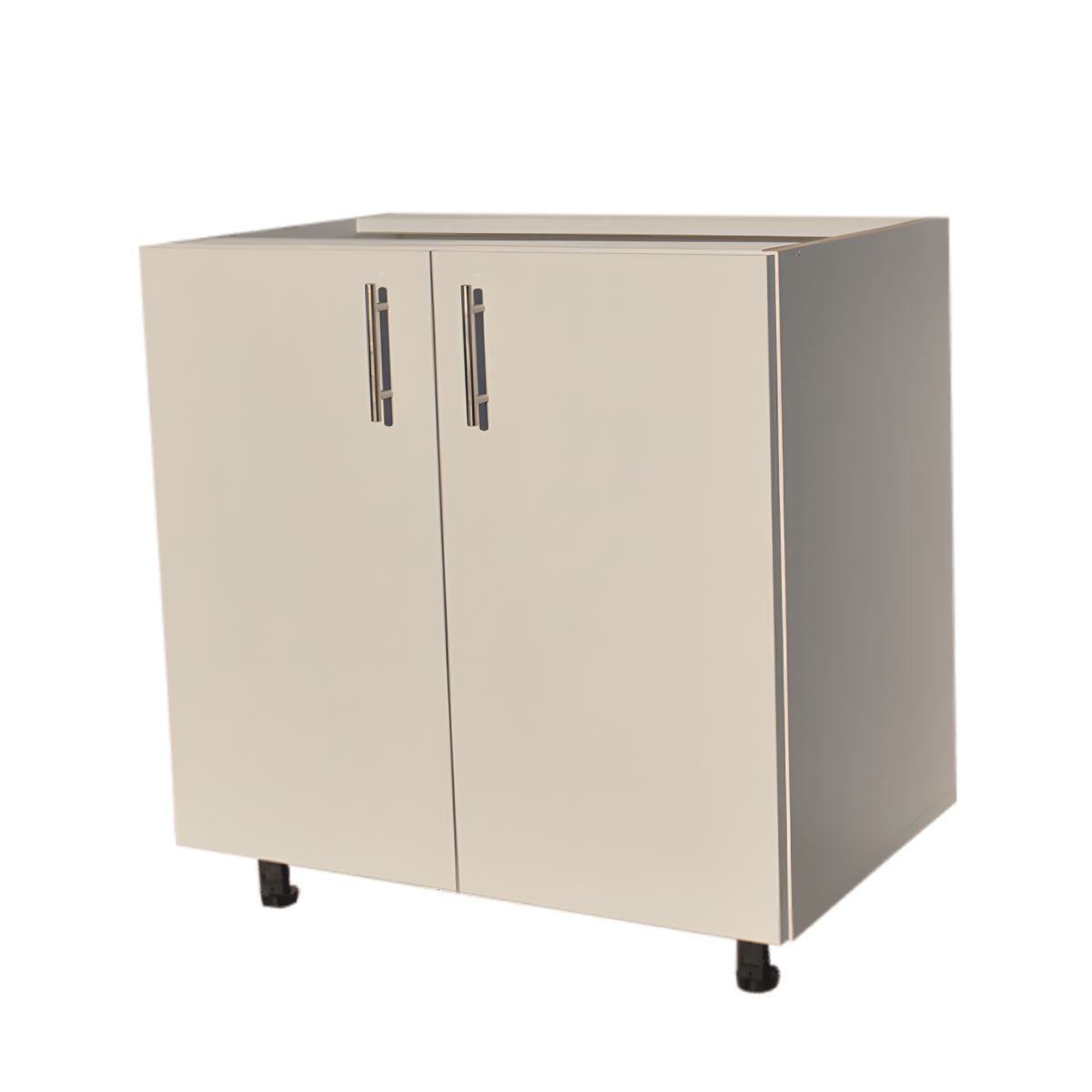 Corp Bucatarie Inferior cu 2 Usi Alb 90 cm