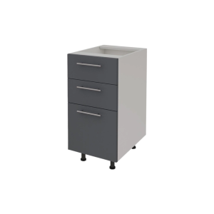 Corp baza antracit cu 3 sertare de 40 cm