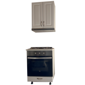 Set corpuri plita cuptor si hota MDF Alb