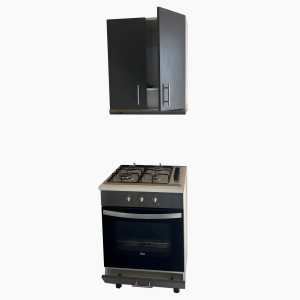 Set corpuri plita cuptor si hota Antracit cu blat