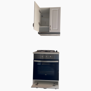 Set corpuri plita cuptor si hota MDF Alb