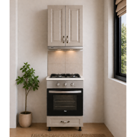 Set corpuri plita cuptor si hota MDF infoliat casmir cu blat