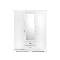 Sifonier Kora Alb Antichizat din MDF tip Dulap