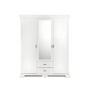 Sifonier Kora Alb Antichizat din MDF tip Dulap