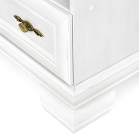 Birou Kora cu 3 Sertare si Usa Alb Antichizat