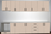 Mobilă Bucătărie 320 cm – MDF Crem lucios EVO P102