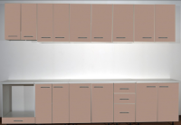 Mobilă Bucătărie 320 cm – MDF capucino lucios EVO P103