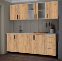 Set Mobila Moderna Bucatarie Lana 180 cm Stejar Auriu