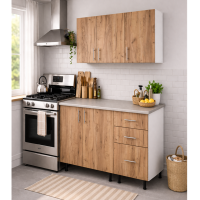 Bucatarie Lana stejar auriu si blat 120 cm