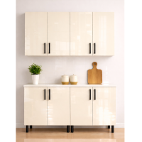 Mobilă Bucătărie MDF crem lucios 160