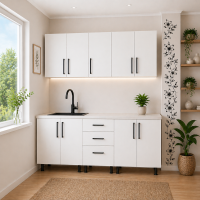 Bucatarie Lana alb 200 cm cu blat