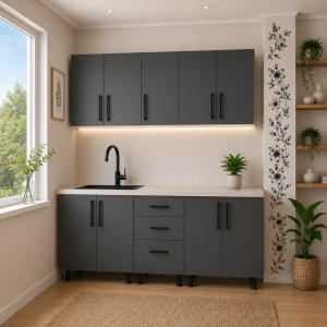 Bucatarie Lana alb 200 cm cu blat