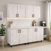 Mobila bucatarie Stejar alb craft K001 160 cm