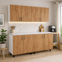 Bucătărie Stejar auriu craft K003 160 cm cu blat