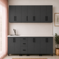 Bucatarie Lana PAL antracit 240cm cu blat