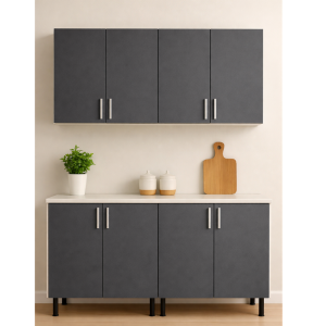 Mobila bucatarie pal antracit 160 cm cu blat