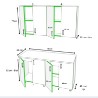 schita bucatarie 150 cm cu specificatii