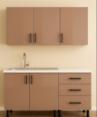 Mobilă Bucătărie MDF capucino lucios EVO P103 120 cm