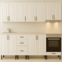 Mobila MDF Alb cu blat 260 cm