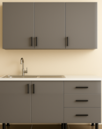 Mobilă Bucătărie MDF Lucios Gri Ardezie 0171  120 cm