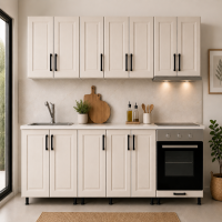 Bucatarie MDF ifoliat Kasmir cu blat 240 cm