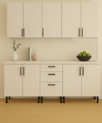 Mobilă Bucatarie MDF Lucios Cashmere 200 cm