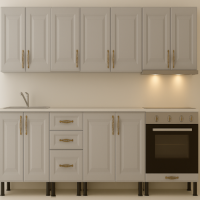 Mobila Bucatarie MDF Kasmir cu blat 240 cm