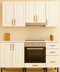 Mobilă Bucatarie MDF Alb Lucios  180 cm