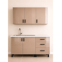 Mobilă Bucătărie MDF capucino lucios 120 cm